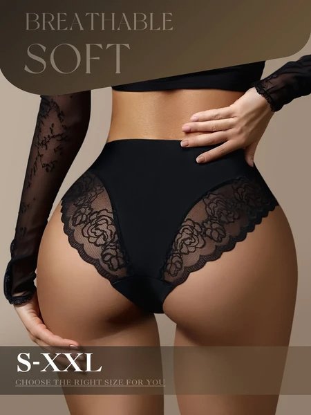 6 Packs Multi-Color Sexy Lace Triangle Panties Low Elastic Waist Fashion Women'S Hip Lifting Underwear Patchwork Lace 4 6 Packs Multi-Color Sexy Lace Triangle Panties Low Elastic Waist Fashion Women'S Hip Lifting Underwear Patchwork Lace - Image 4