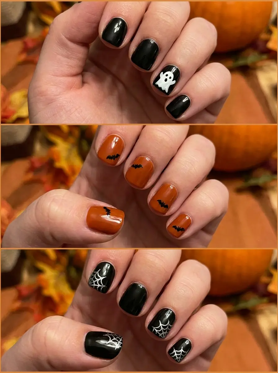 17 short halloween nail ideas that are cute spook 179