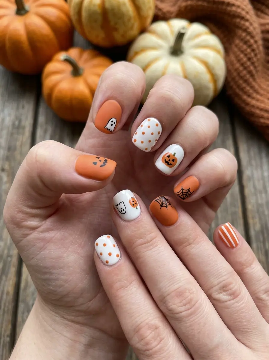 17 short halloween nail ideas that are cute spook 183