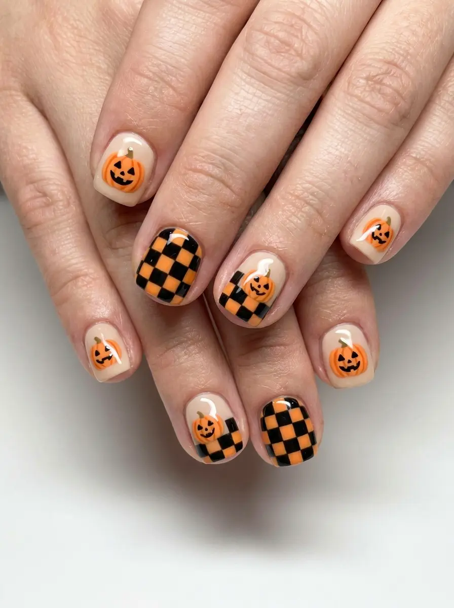 17 short halloween nail ideas that are cute spook 187