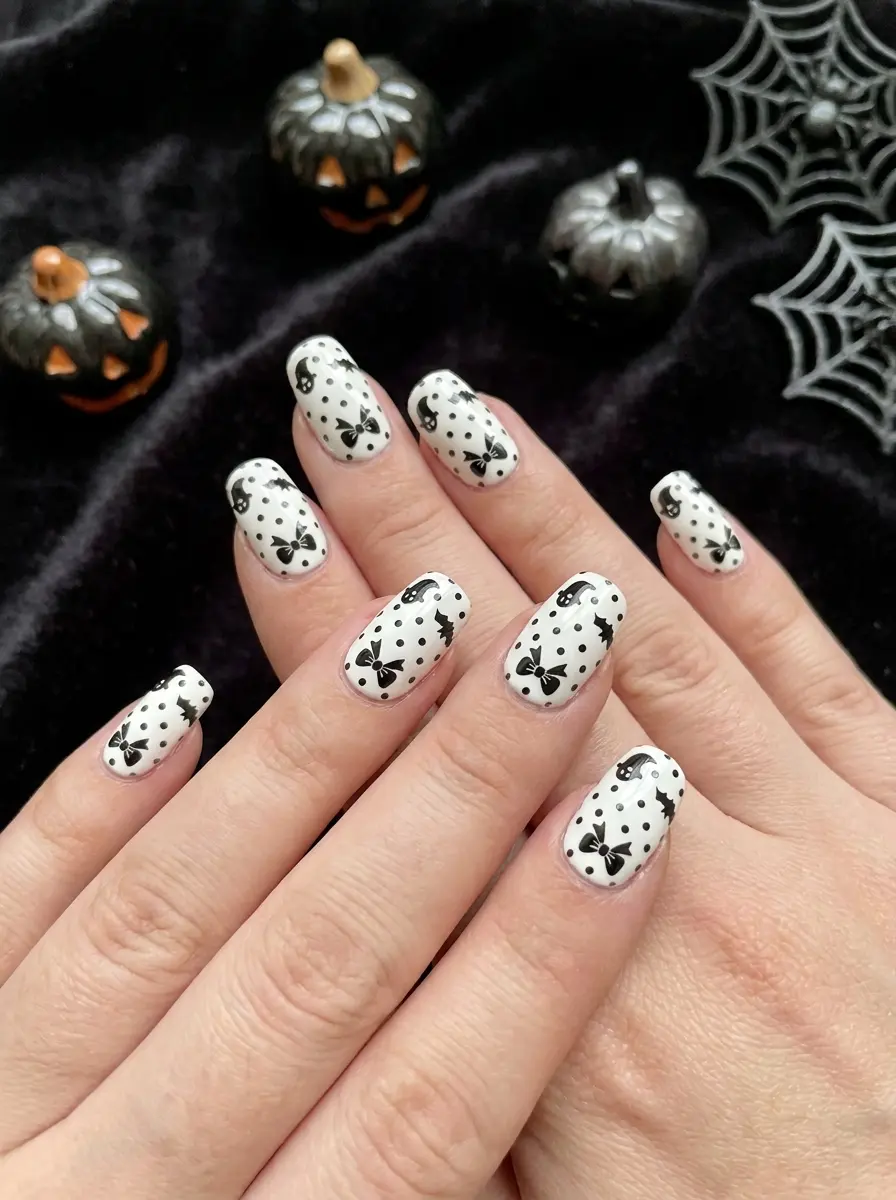 17 short halloween nail ideas that are cute spook 191