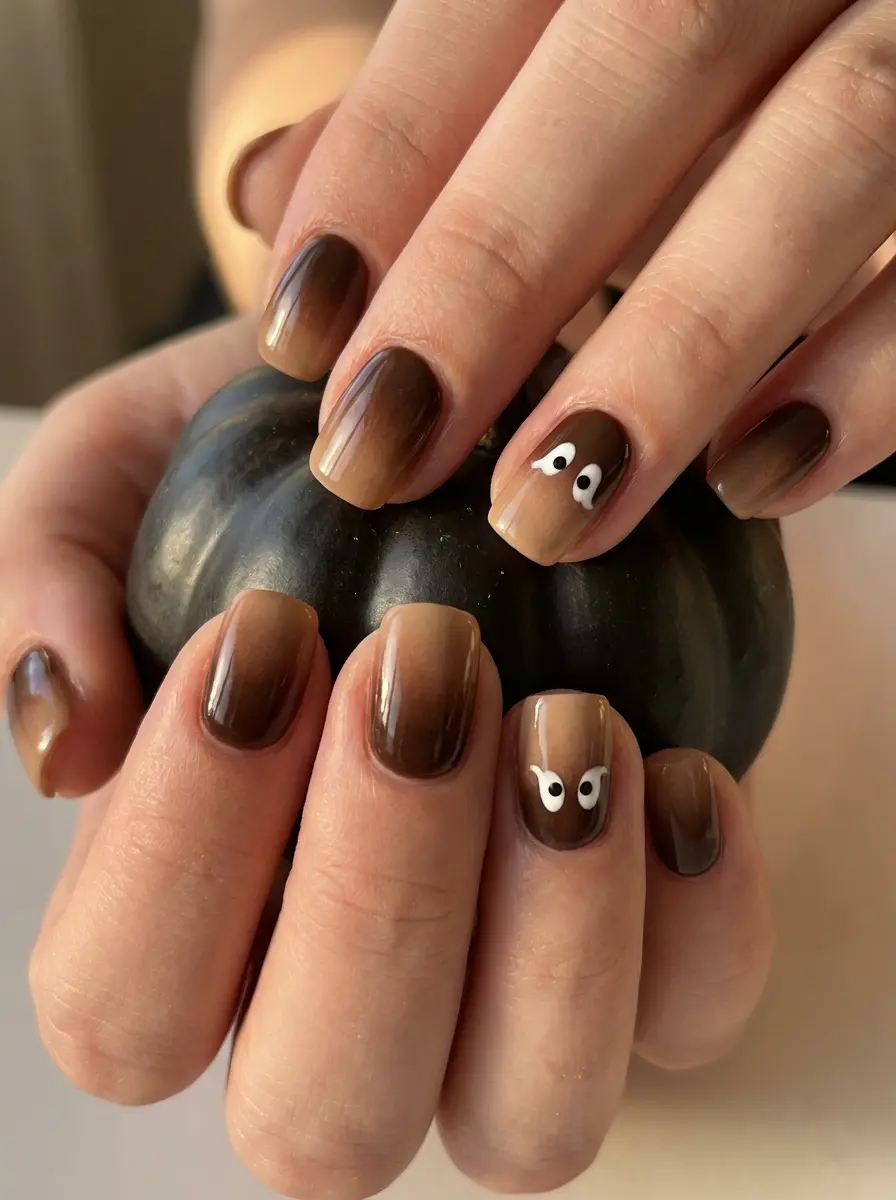 17 short halloween nail ideas that are cute spook 193