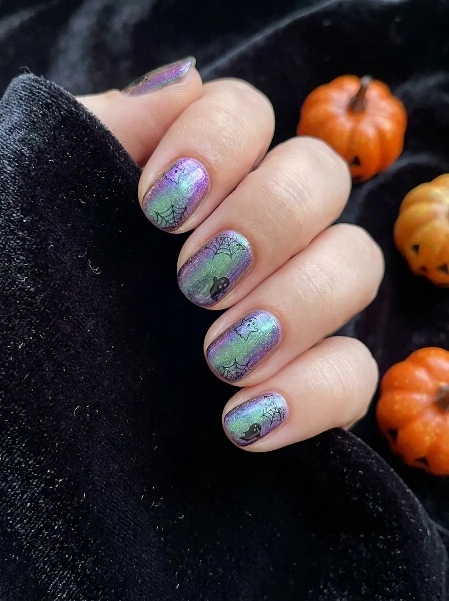 17 short halloween nail ideas that are cute spook 194