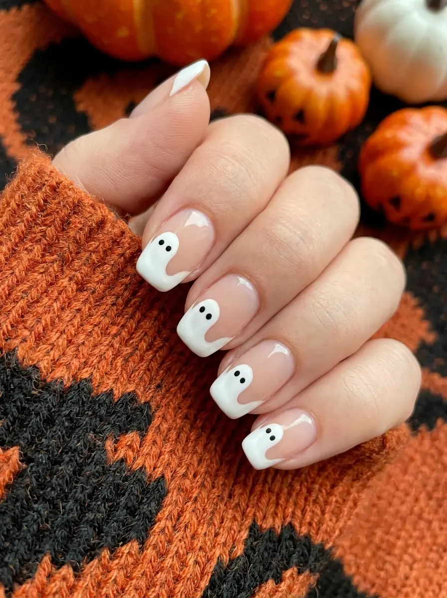 17 short halloween nail ideas that are cute spook 195