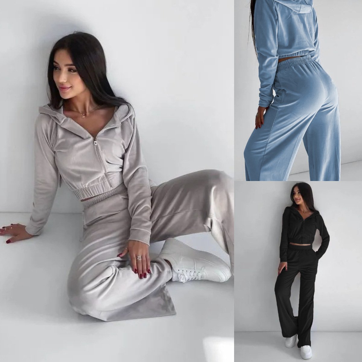 European Hat Casual Sweatshirt Outfit Two-piece Set 1 European Hat Casual Sweatshirt Outfit Two-piece Set