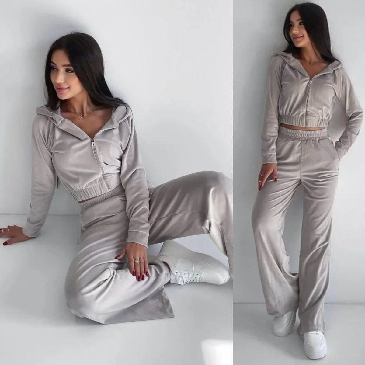 European Hat Casual Sweatshirt Outfit Two-piece Set 2 European Hat Casual Sweatshirt Outfit Two-piece Set - Image 2