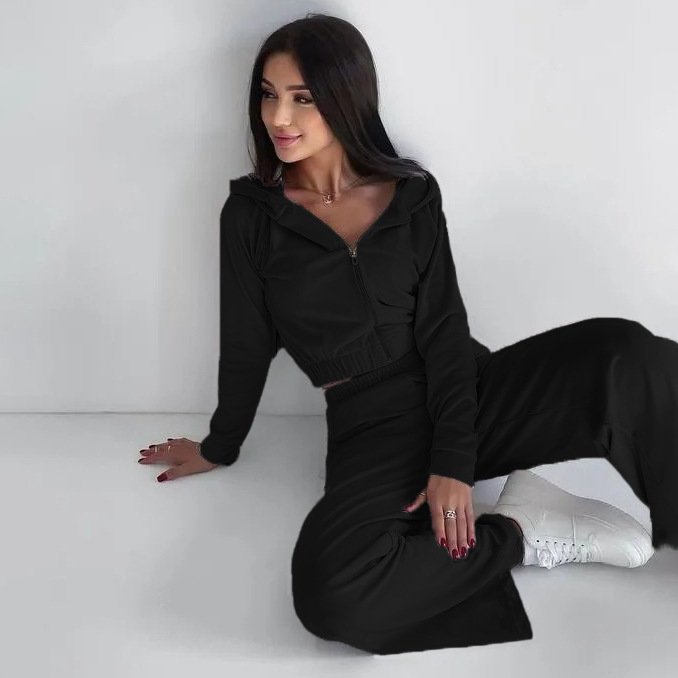 European Hat Casual Sweatshirt Outfit Two-piece Set 6 European Hat Casual Sweatshirt Outfit Two-piece Set - Image 6