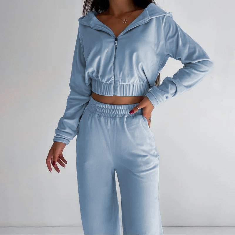 European Hat Casual Sweatshirt Outfit Two-piece Set 7 European Hat Casual Sweatshirt Outfit Two-piece Set - Image 7