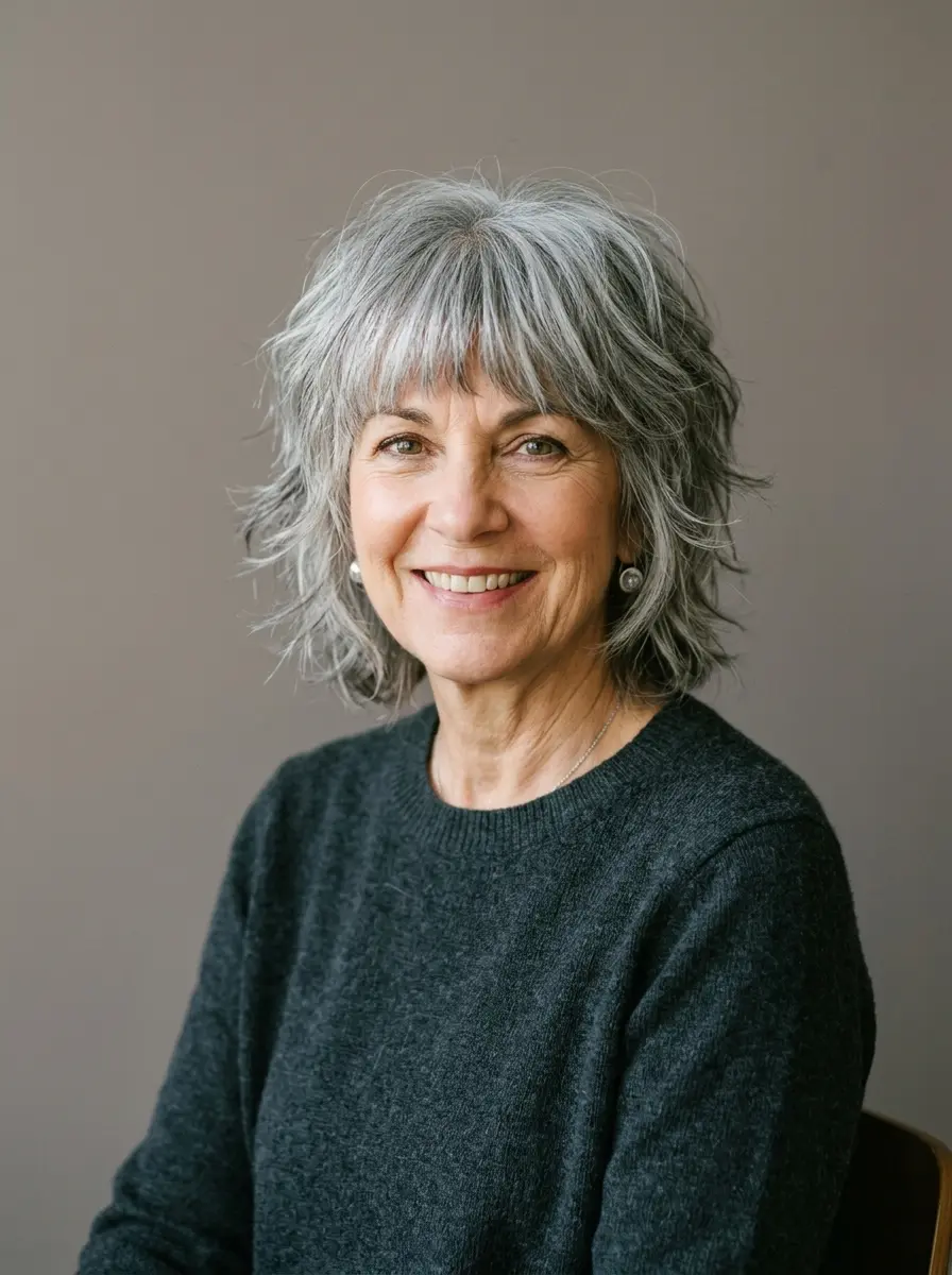 Gray shag haircut women 202606191613 2