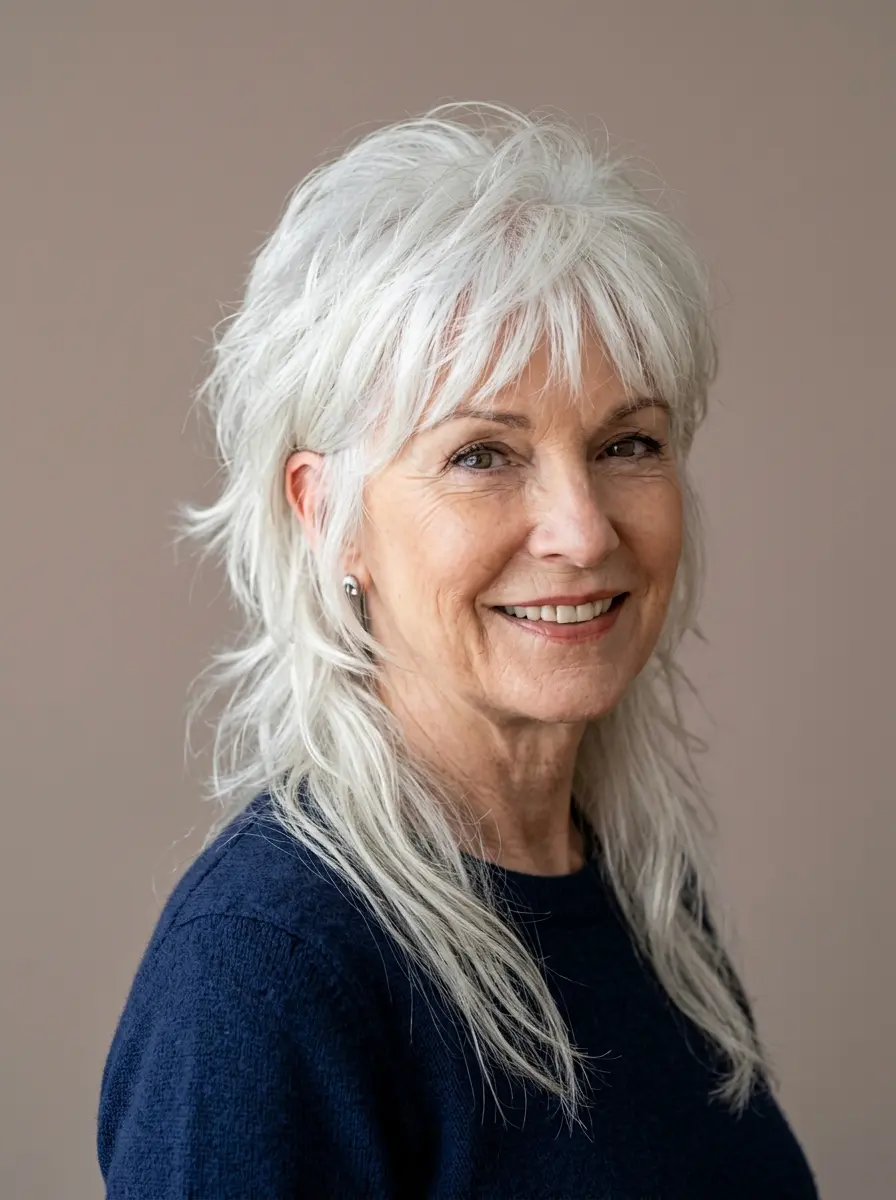 White shag mullet haircut 202606191613