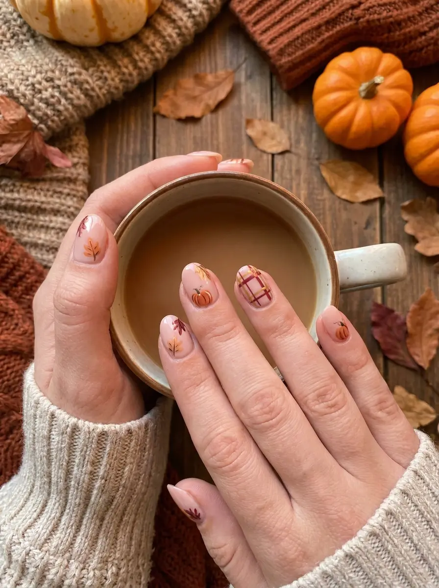 beautiful thanksgiving nails 166