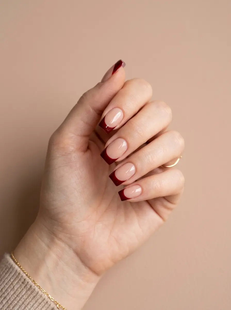 classy red nail ideas 1287