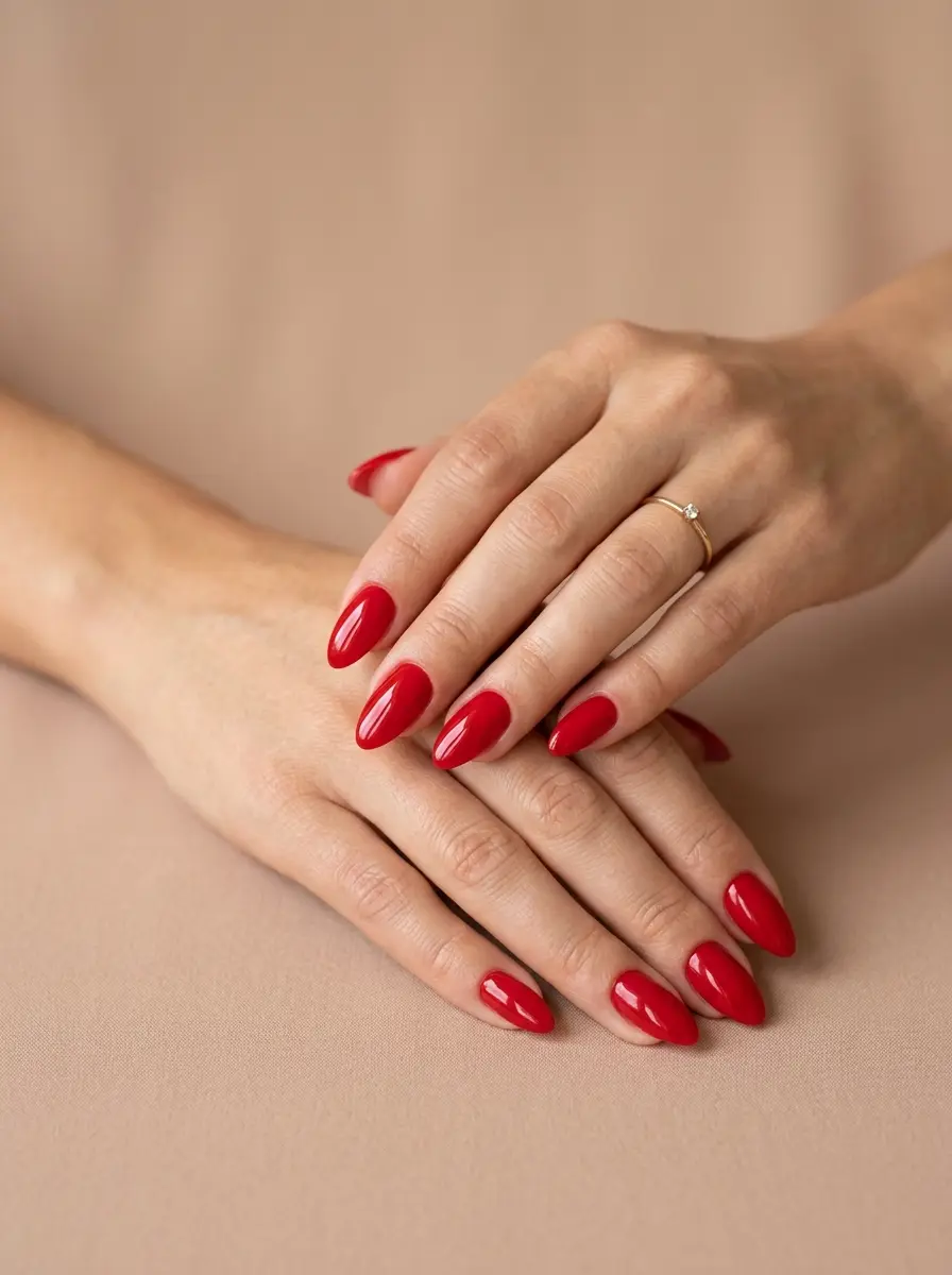 classy red nail ideas 1288