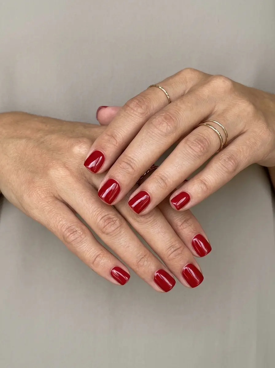 classy red nail ideas 1289