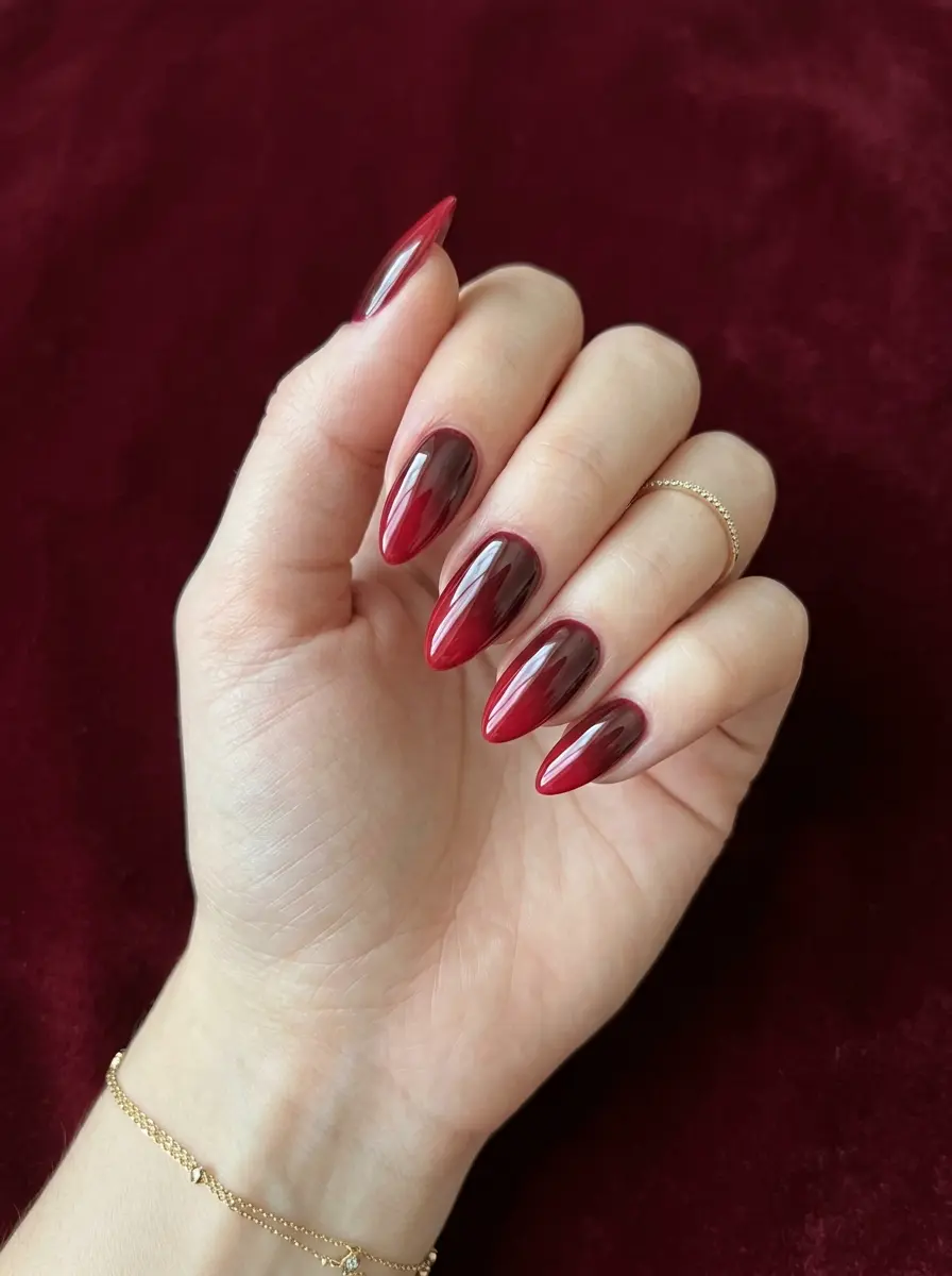 classy red nail ideas 1290