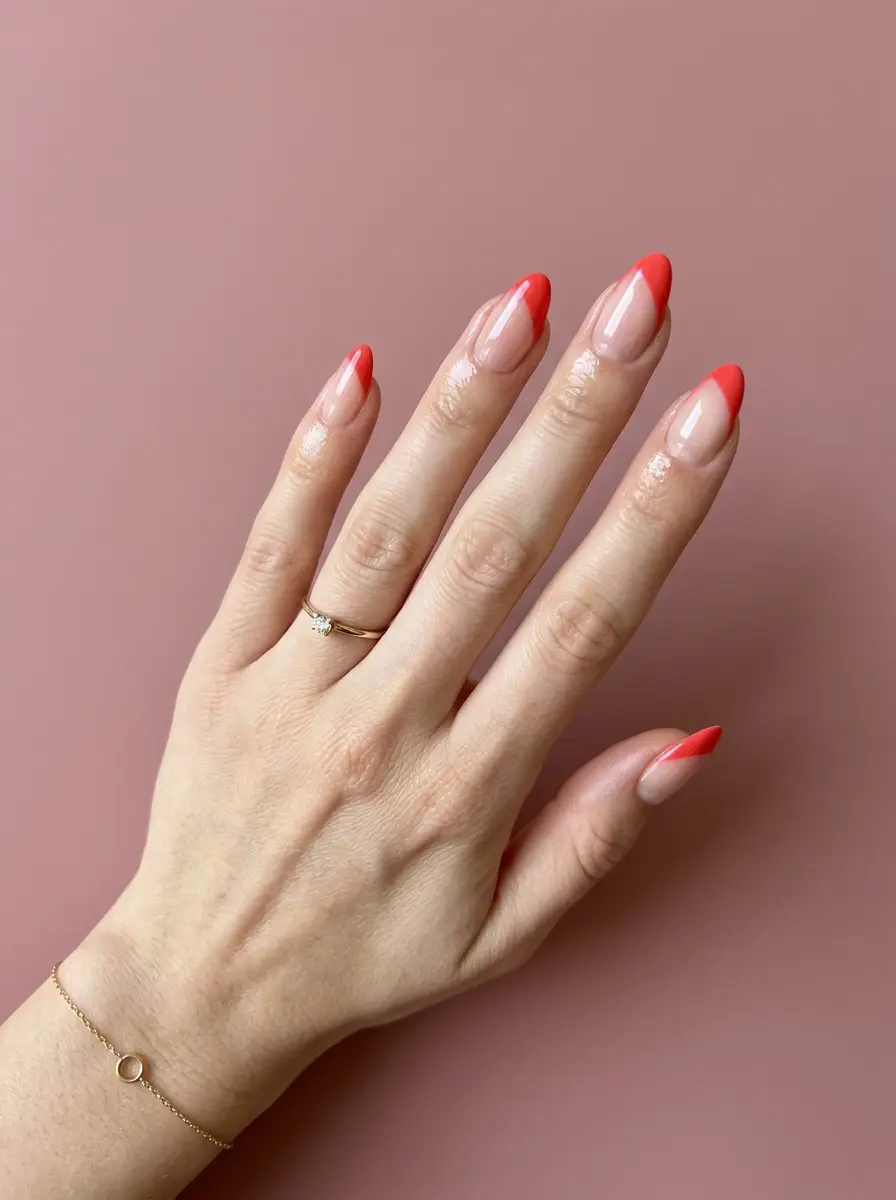 classy red nail ideas 1292