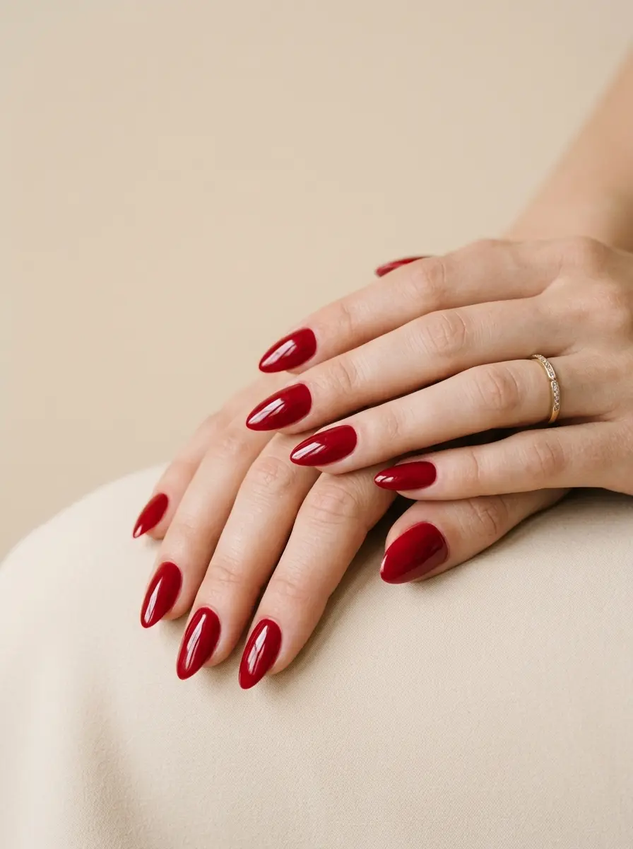classy red nail ideas 1294