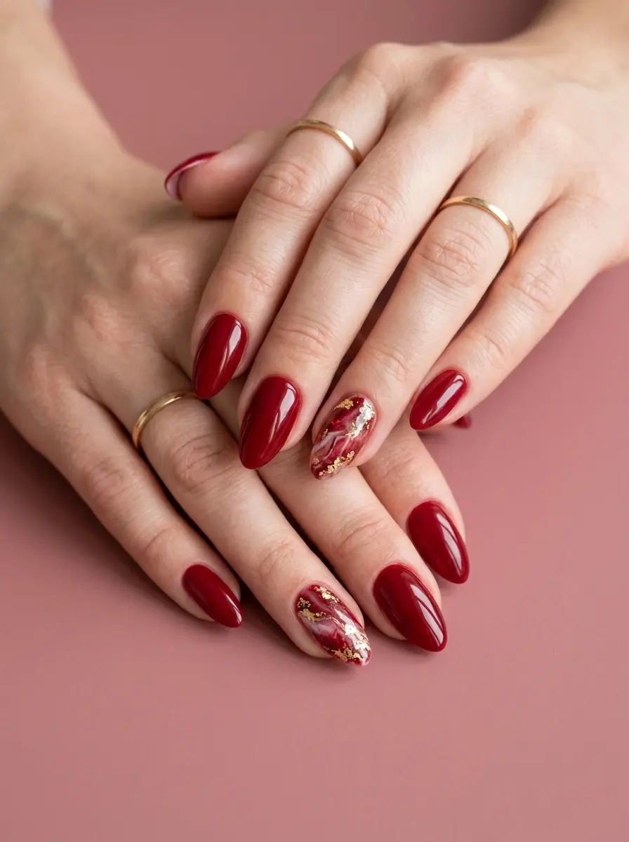 classy red nail ideas 1295