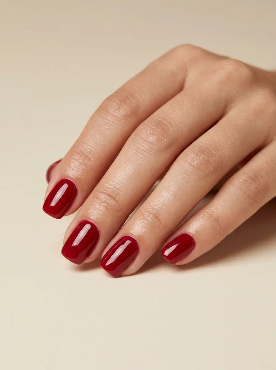 classy red nail ideas 1296