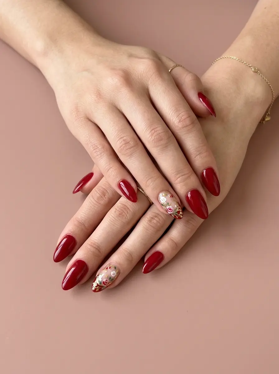 classy red nail ideas 1301