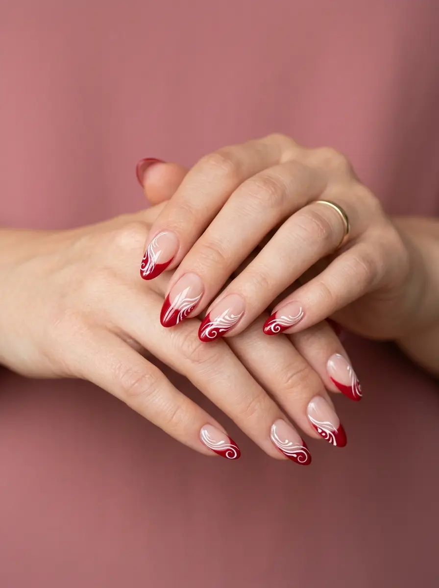 classy red nail ideas 1303