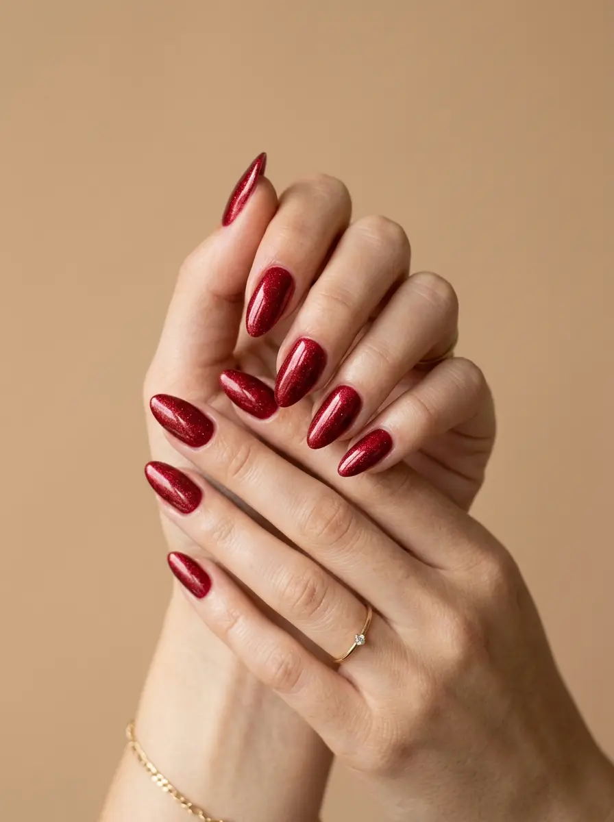 classy red nail ideas 1304