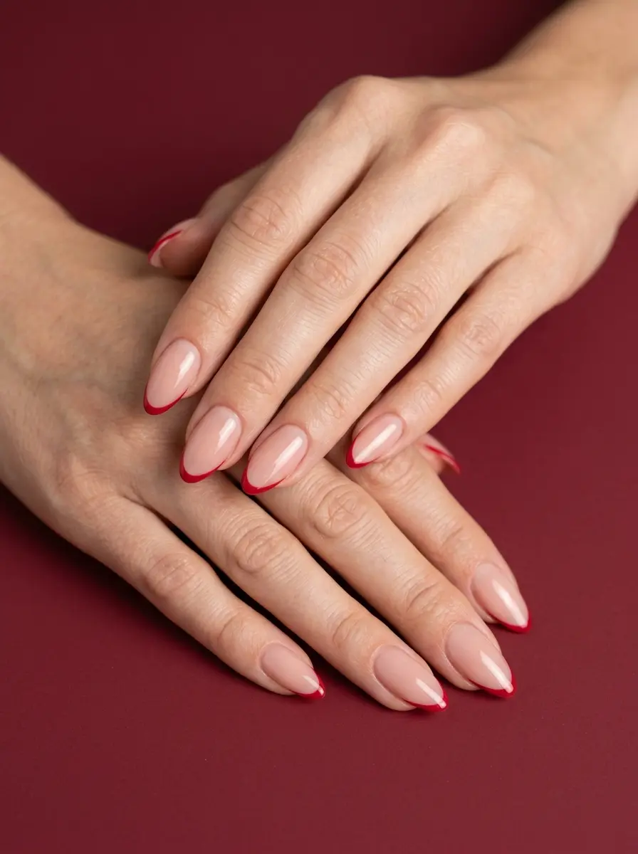 classy red nail ideas 1306