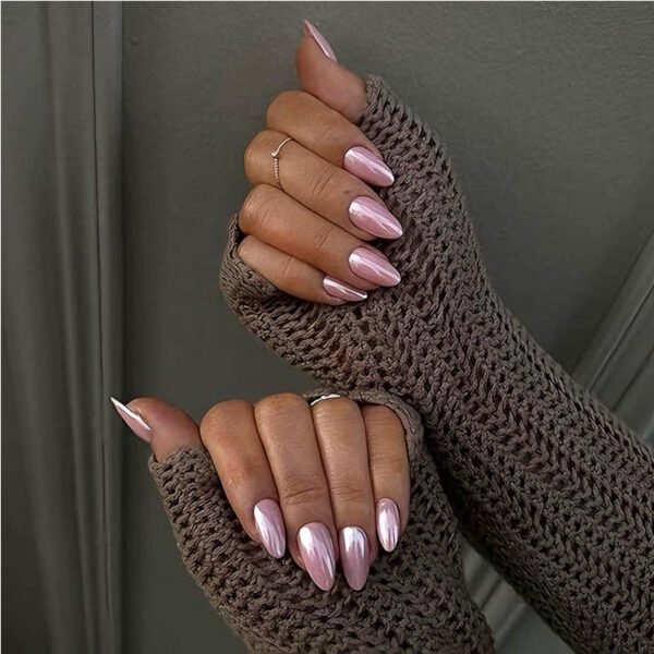 23 Old Money Nail Ideas That Look Polished, Refined, and Effortlessly Expensive 3 24 PCS Aurora Powder Nail Art, Length Long Water Pipe Fake Nails, Had Nail Tips False Nail