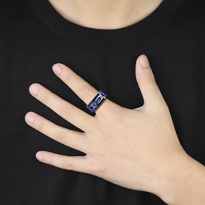 Personality Ring Titanium Steel Hip Hop Simplicity 2 Personality Ring Titanium Steel Hip Hop Simplicity - Image 2