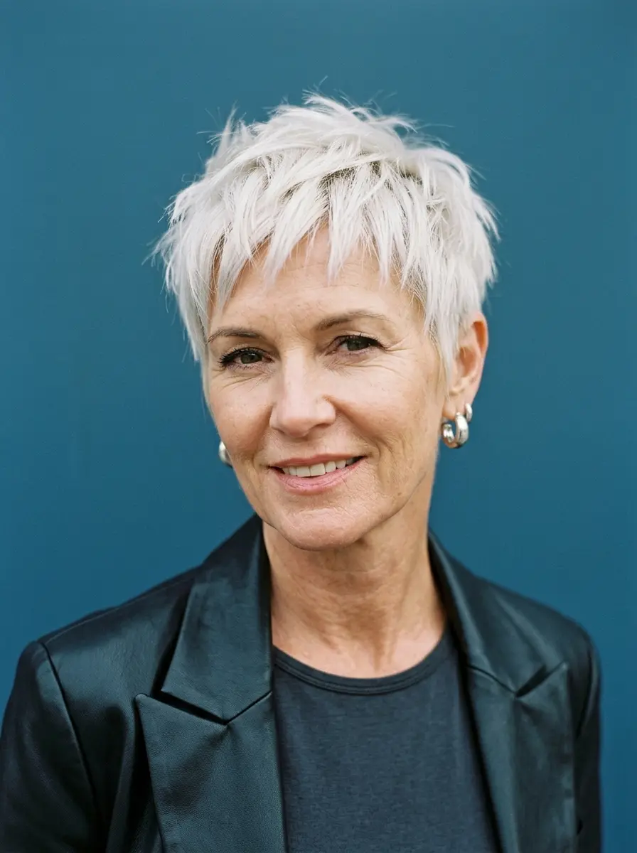 edgy choppy pixie haircuts for women over 50 with 1094