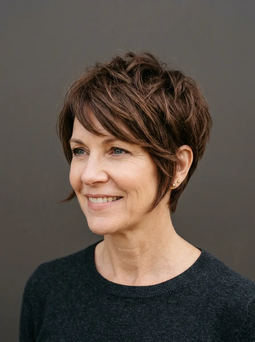 edgy choppy pixie haircuts for women over 50 with 1100