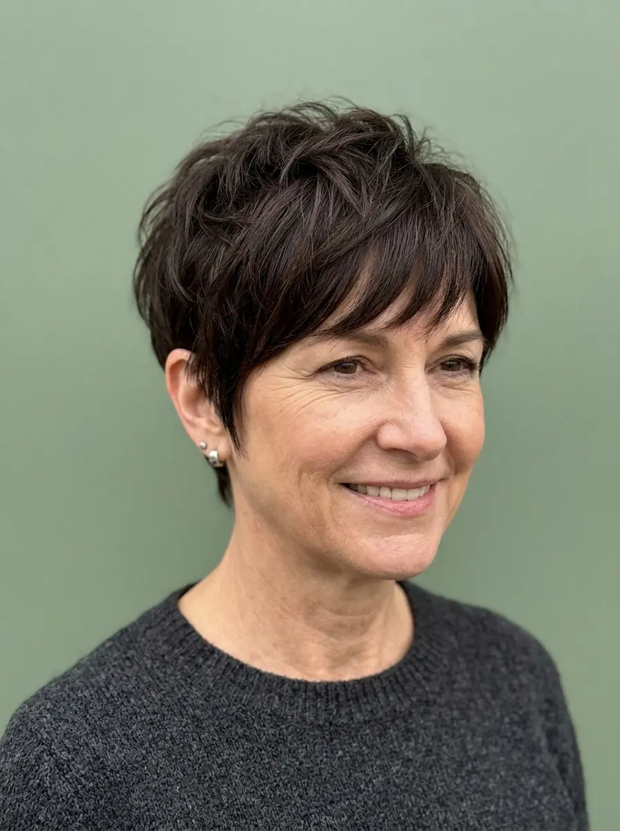 edgy choppy pixie haircuts for women over 50 with 1103