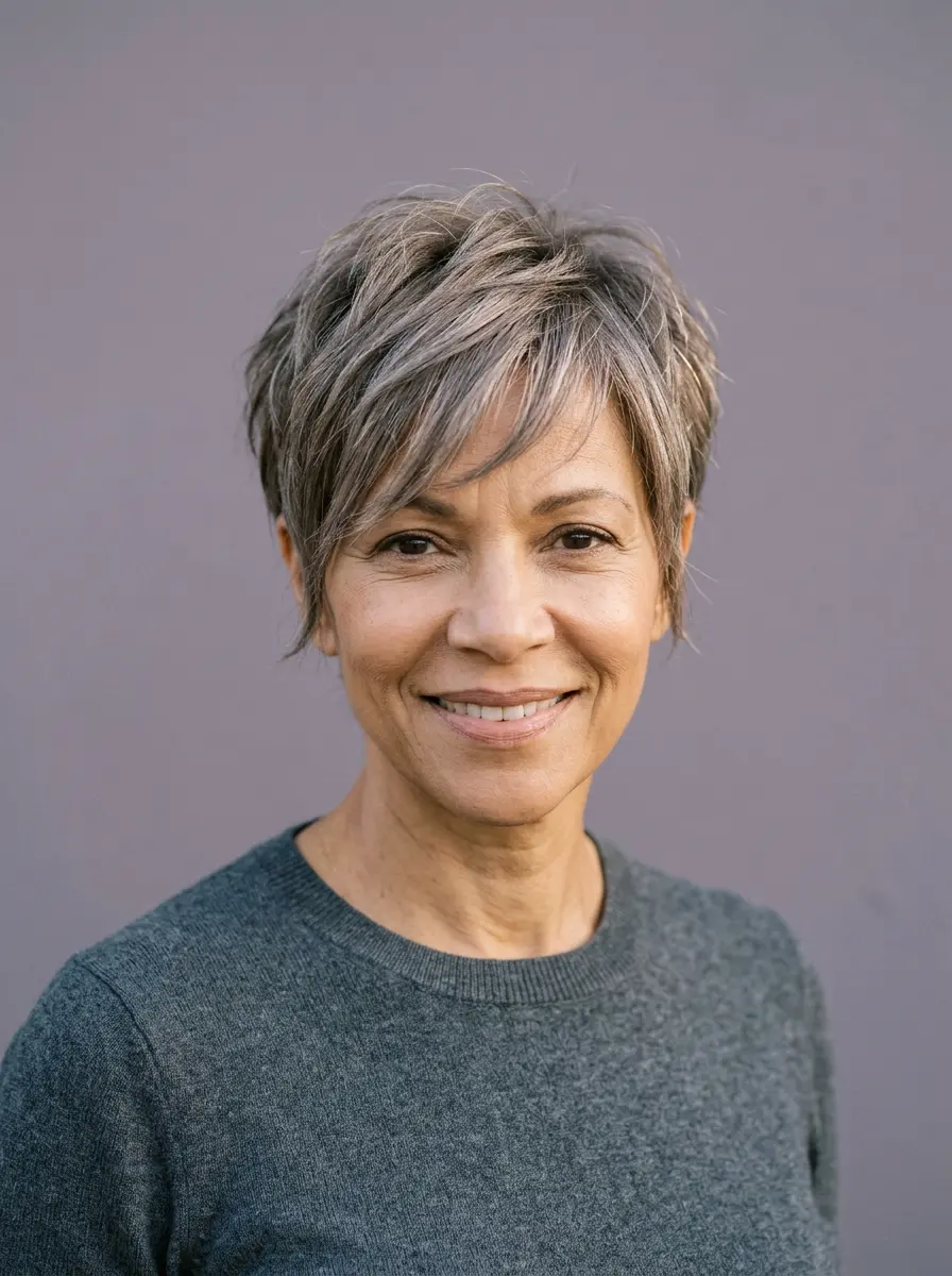 edgy choppy pixie haircuts for women over 50 with 1105