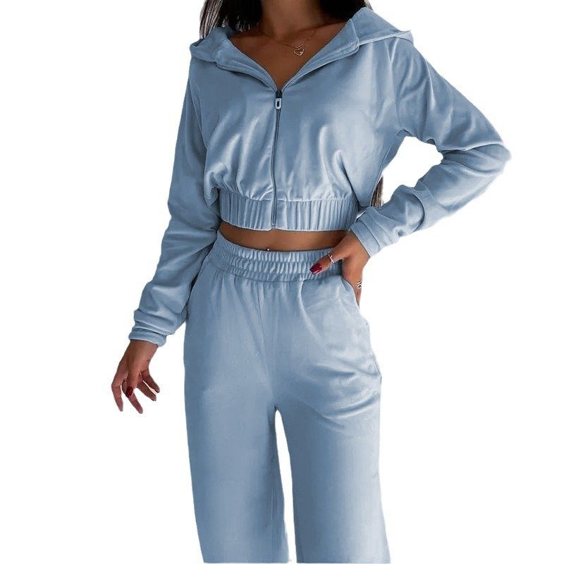 European Hat Casual Sweatshirt Outfit Two-piece Set 3 European Hat Casual Sweatshirt Outfit Two-piece Set - Image 3