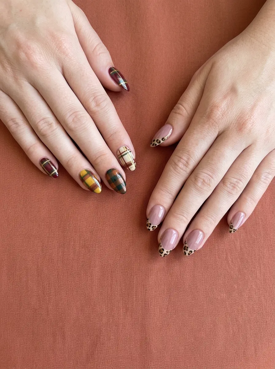 fall nail ideas so pretty plaids 1257