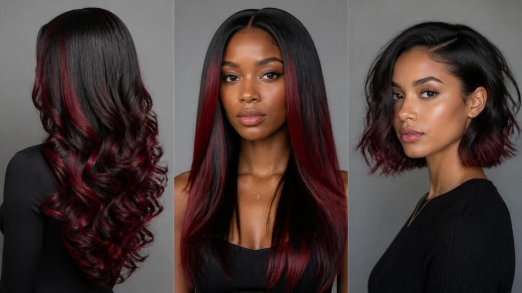 21 Gorgeous Hairstyles with Red Highlights for Black Girls That Pop Every Time 1 hairstyles 086