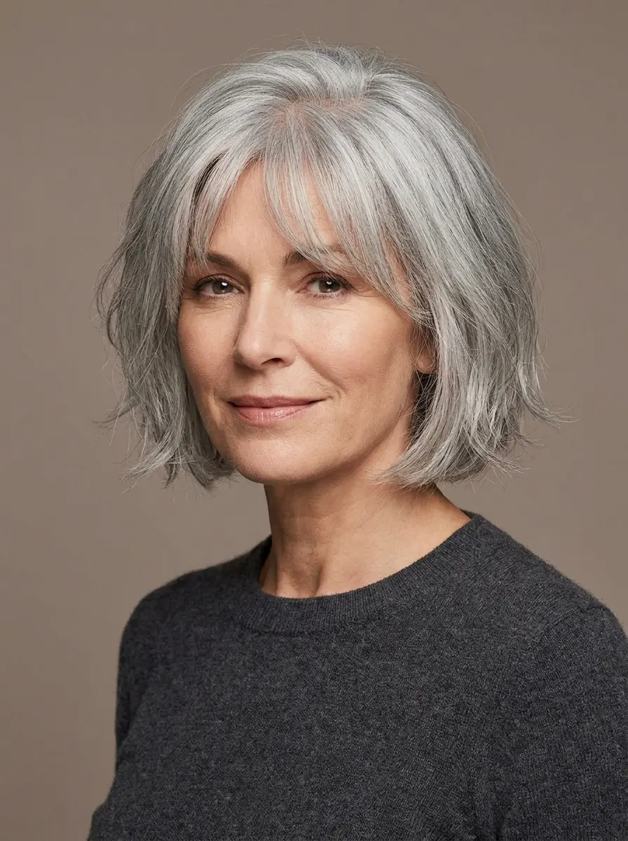 hairstyles for thin fine gray hair that add instan 1131