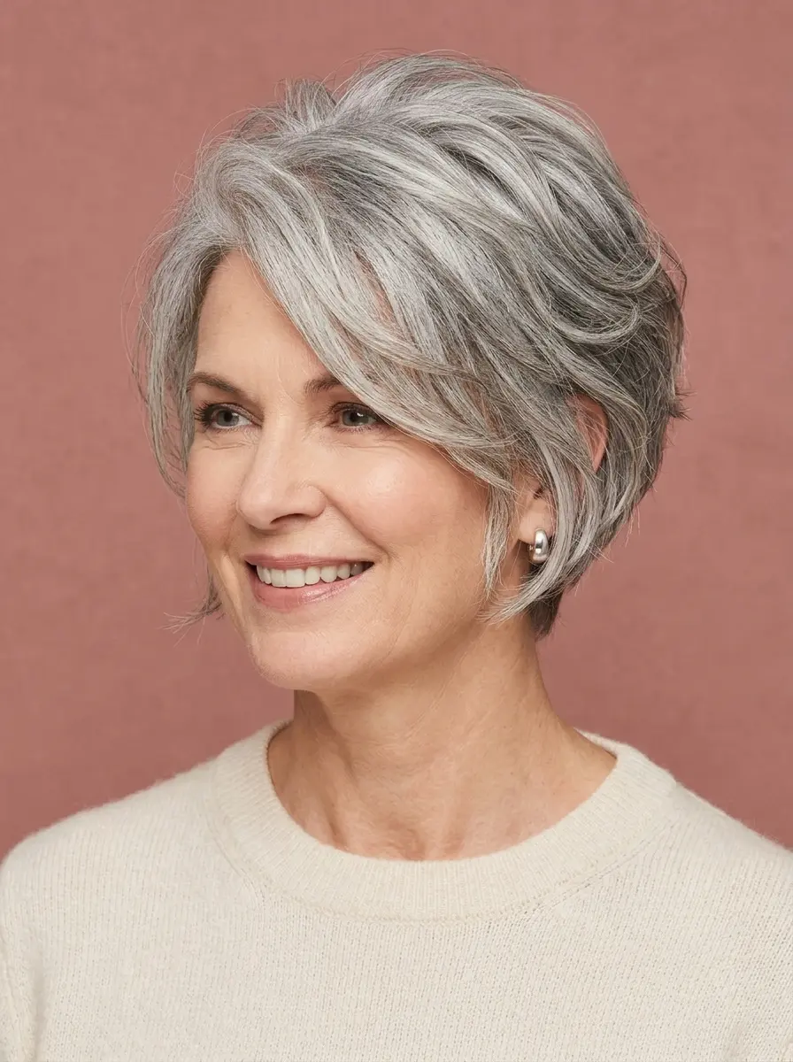 hairstyles for thin fine gray hair that add instan 1132