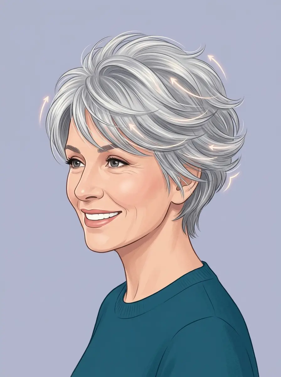 hairstyles for thin fine gray hair that add instan 1135