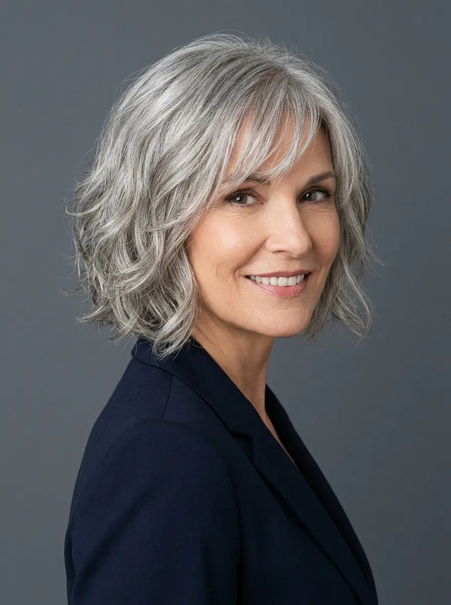 hairstyles for thin fine gray hair that add instan 1136