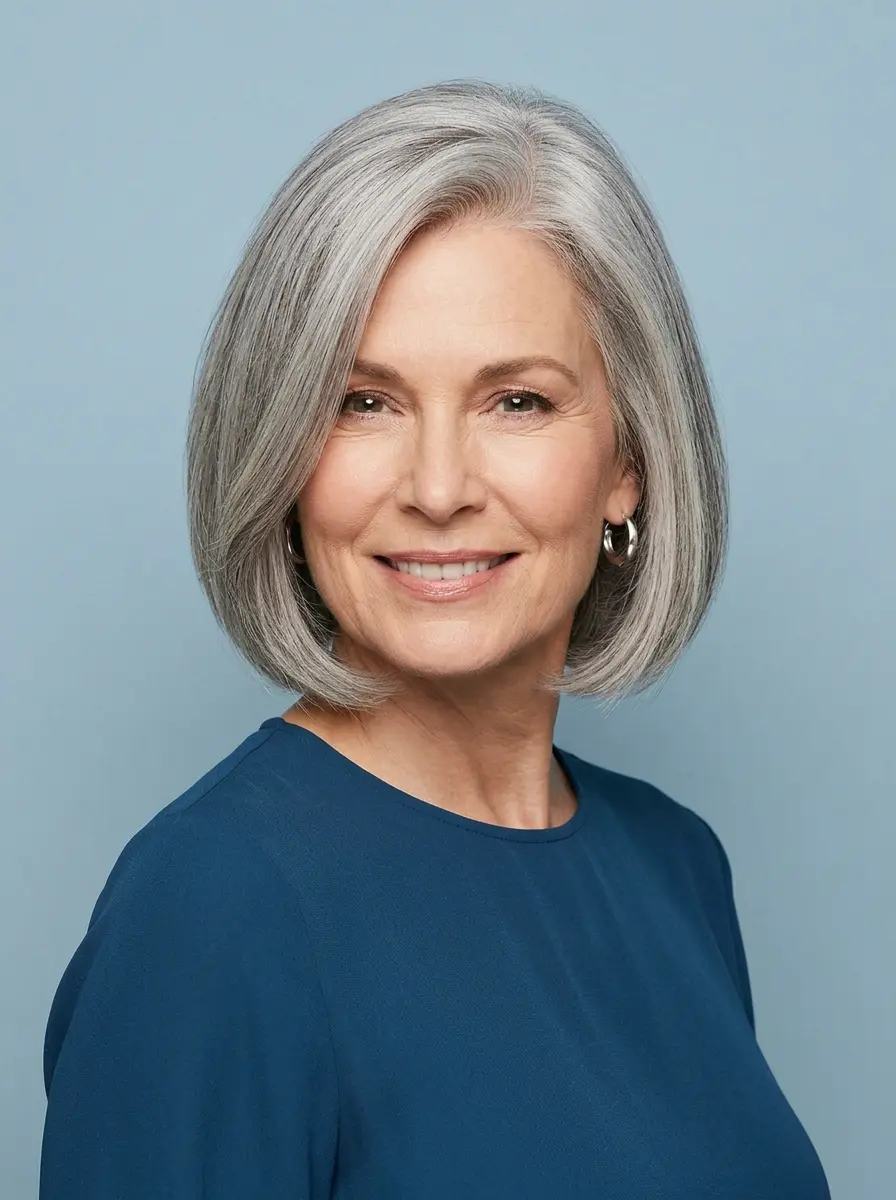 hairstyles for thin fine gray hair that add instan 1140