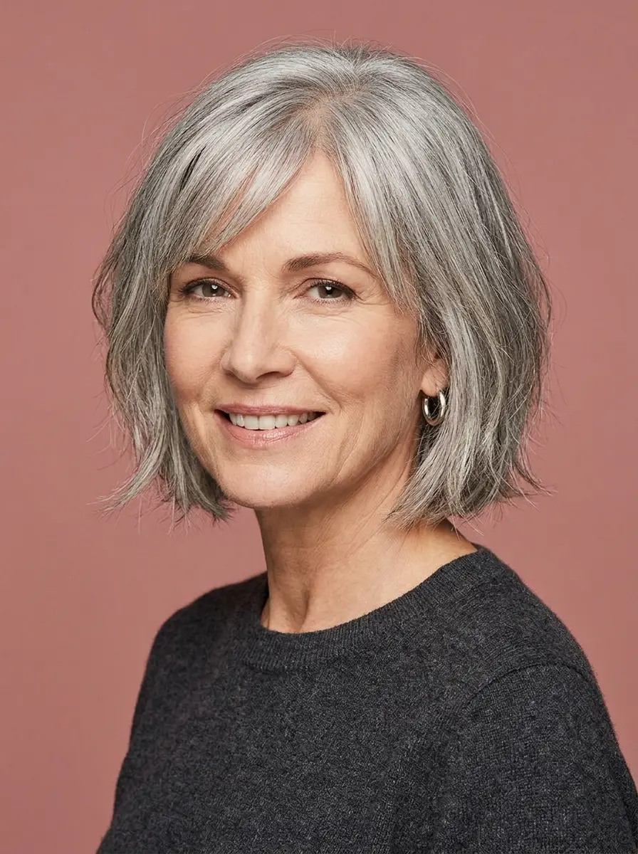 hairstyles for thin fine gray hair that add instan 1144
