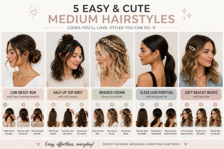 Cute Hairstyles for Medium Hair That Are Easy and Trendy