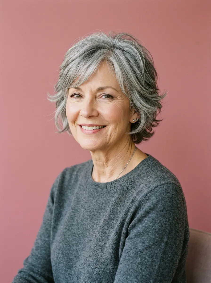layered haircuts for women over 60 that add soft 1184