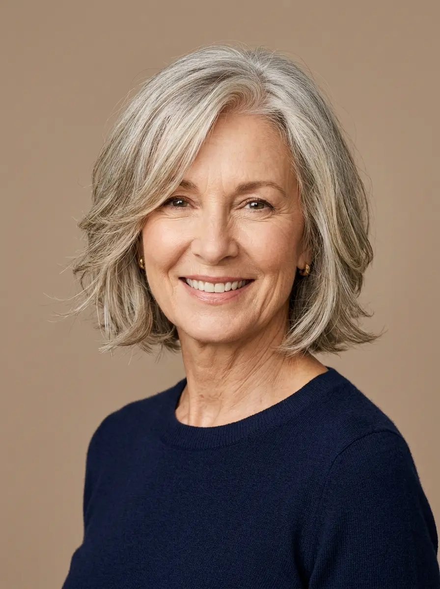 layered haircuts for women over 60 that add soft 1196
