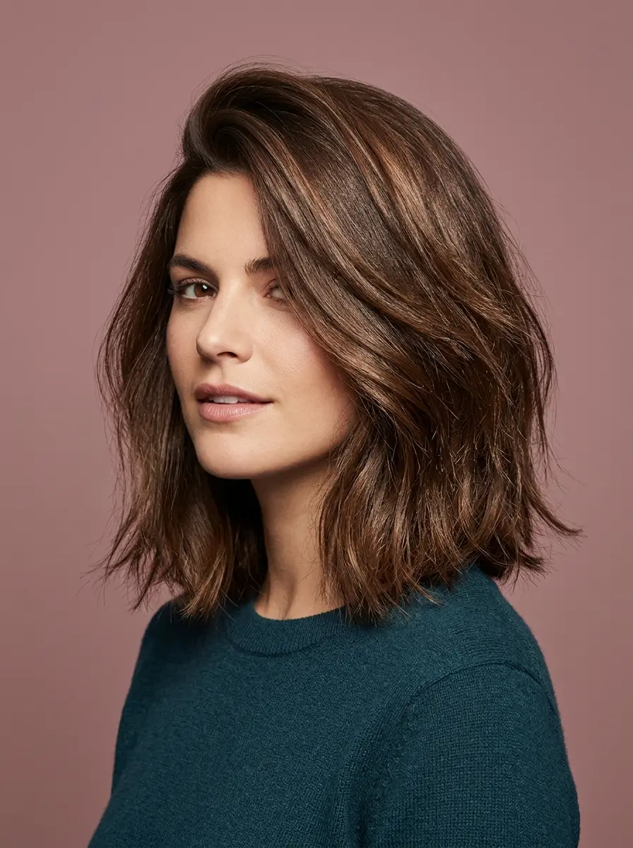 19 Medium Length Haircuts for Thick Hair That Cut Bulk Without Losing Shape 15 medium length haircuts for thick hair that cut bul 1122