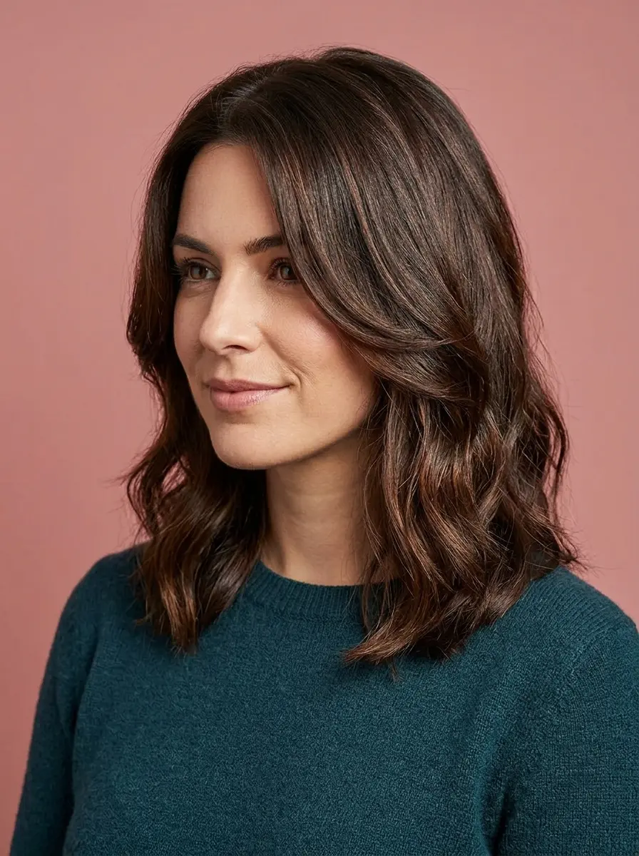 19 Medium Length Haircuts for Thick Hair That Cut Bulk Without Losing Shape 17 medium length haircuts for thick hair that cut bul 1124