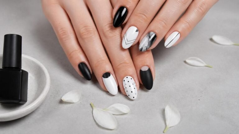 21 Stunning Black and White Nail Ideas That Always Look Incredible