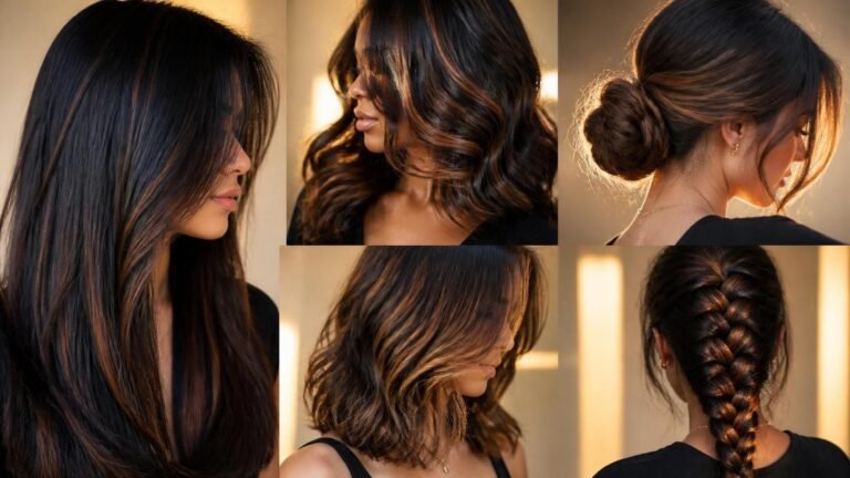 27 Black Hair with Brown Highlights Ideas That Add Warmth and Stunning Depth