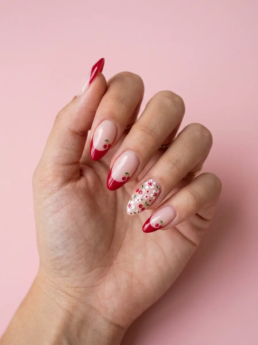 22 Pink Cherry Nail Ideas That Are Sweet, Glossy, and Easy to Wear 1 pink cherry nail ideas 1311